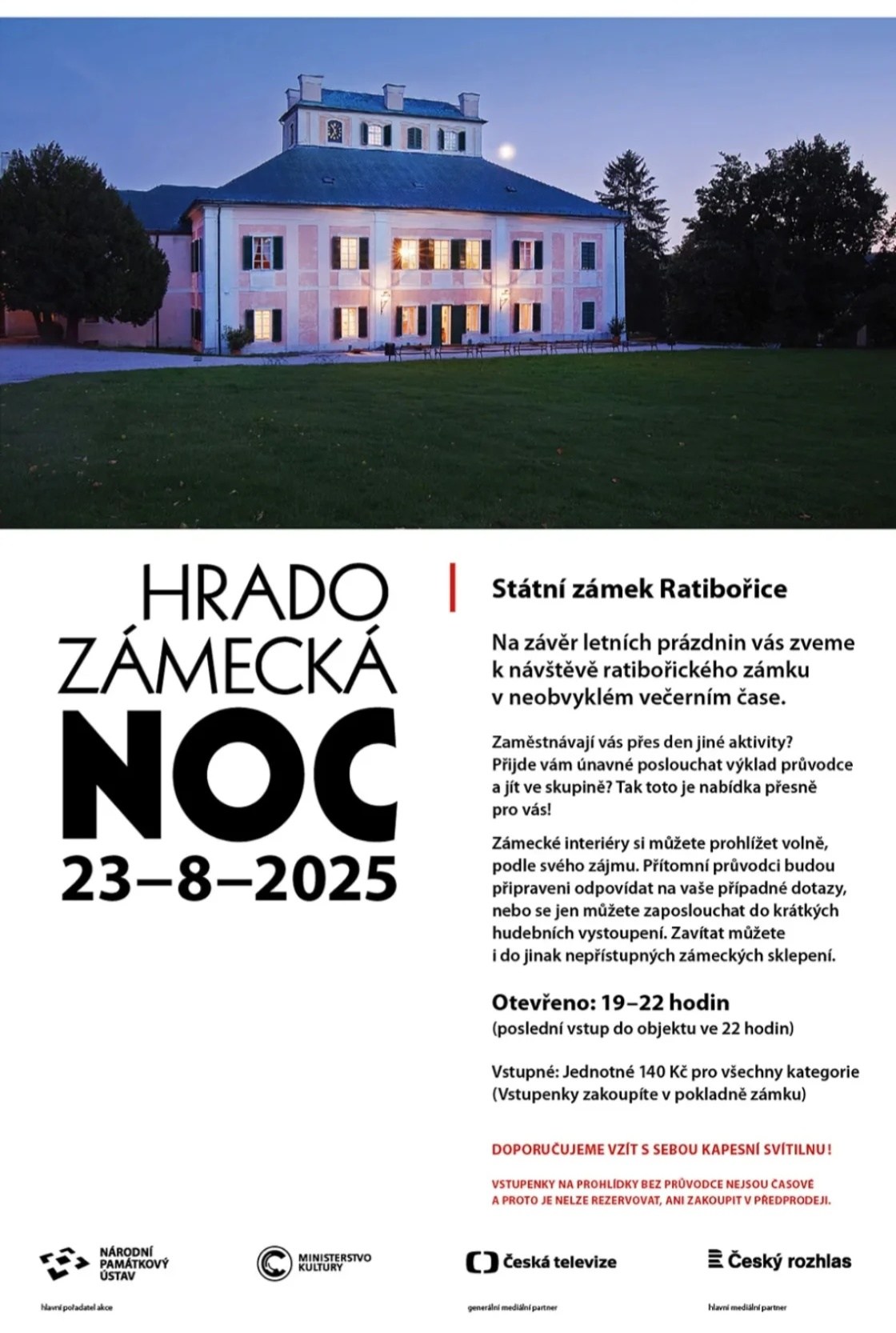 Zámek Ratibořice - noční prohlídka